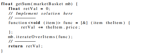 Task 1 - lambda: expected solution